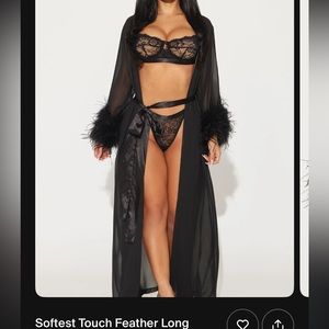 Brand new black mesh robe